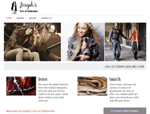 Tablet Screenshot of josephsfurs.com